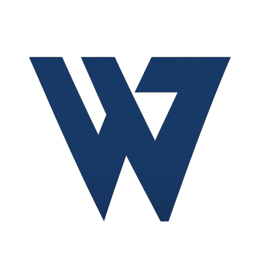 Logo Fiduciaire en Ligne - Lettre W stylisée bleue, expert comptable en Suisse.