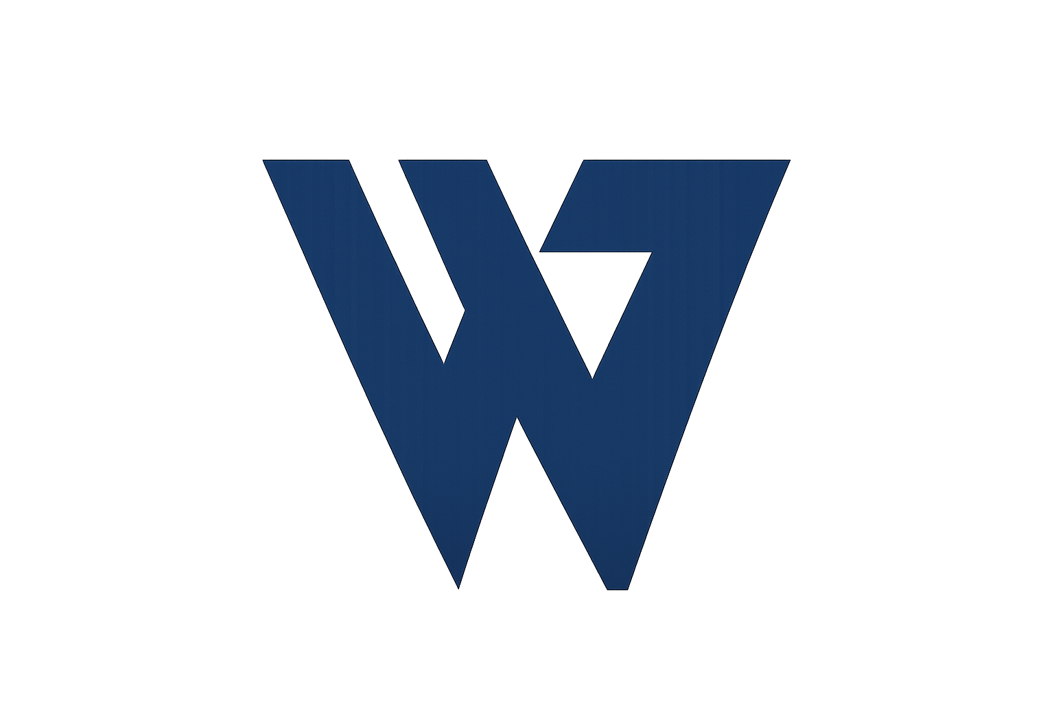 Logo Fiduciaire en Ligne - Lettre W stylisée bleue, expert comptable en Suisse.